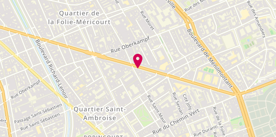 Plan de Century 21, 74 avenue de la République, 75011 Paris
