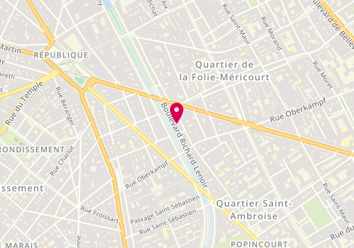 Plan de L'Adresse, 124 Boulevard Richard-Lenoir, 75011 Paris