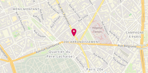 Plan de L'Adresse, 245 Rue des Pyrénées, 75020 Paris