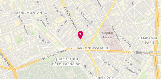 Plan de Guy Hoquet l'Immobilier, 249 Bis Rue des Pyrénées, 75020 Paris