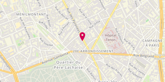 Plan de 20ème Appart PYRENEES, 251 Rue des Pyrénées, 75020 Paris