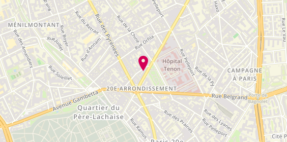Plan de Agence Dionis, 89 Avenue Gambetta
Rue des Gâtines et 20, 75020 Paris