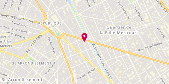 Plan de Étude Couderc, 18 avenue de la République, 75011 Paris