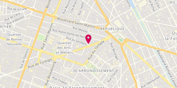 Plan de L'Agence des Arts et Métiers, 4 Rue du Vertbois
R. De Turbigo et 58, 75003 Paris