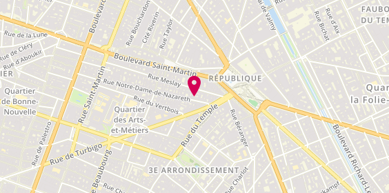 Plan de Cabinet Betito, 14 Rue Notre Dame de Nazareth, 75003 Paris