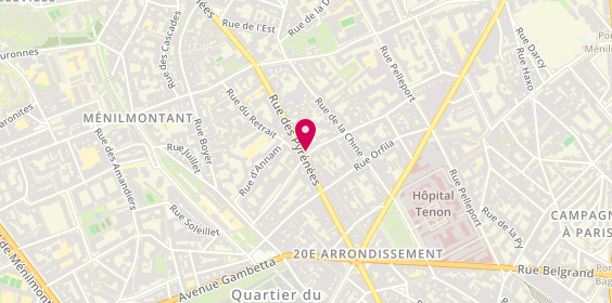 Plan de FONCIA | Agence Immobilière | Achat-Vente | Paris 20ème | Rue des Pyrénées, 238 Rue des Pyrénées, 75020 Paris