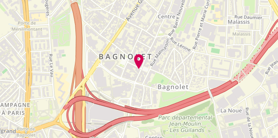 Plan de L'Adresse, 12 Rue Raoul Berton, 93170 Bagnolet