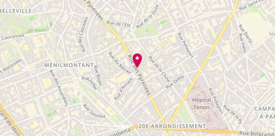 Plan de Jean Charpentier - Gambetta, 246 Rue des Pyrénées, 75020 Paris
