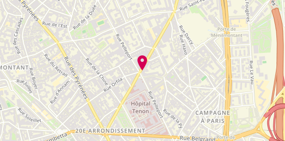 Plan de La Vitrine Concept Immobilier, 60 Avenue Gambetta, 75020 Paris