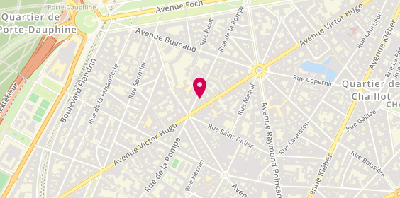 Plan de Agence immobilière Laforêt Victor Hugo Paris 16e, 134 Rue de la Pompe, 75016 Paris