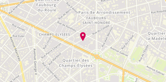 Plan de Prim's Immobilier, 10 Rue du Colisée, 75008 Paris