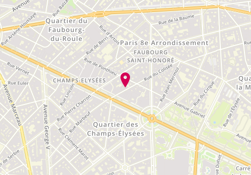 Plan de Franklin Colisee Gerance, 13 Rue du Colisée, 75008 Paris