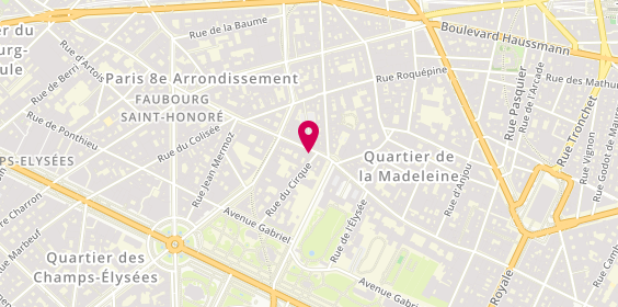 Plan de Faubourg Conseil Immobilier – Barret Conseil Associés, 65 Rue du Faubourg Saint-Honoré, 75008 Paris
