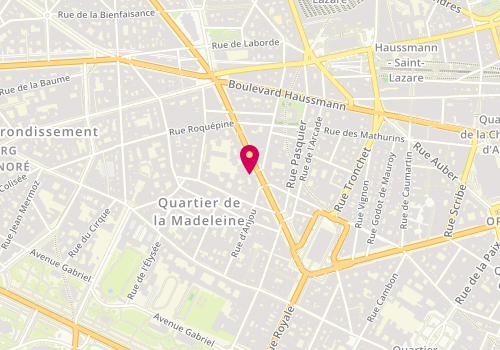Plan de JMJ l'Immobilier Patrimonial, 19 Boulevard Malesherbes, 75008 Paris