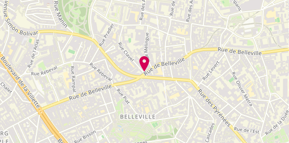 Plan de Thibault Chanel Immobilier Buttes-Chaumont, 97 Rue de Belleville, 75019 Paris