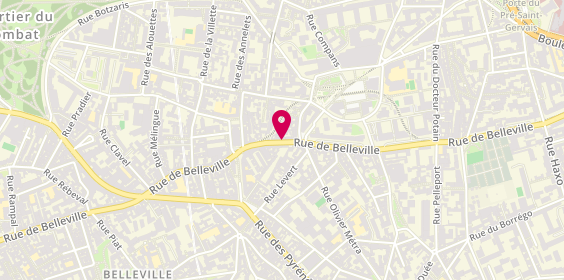 Plan de Laforet Immobilier, 161 Rue de Belleville, 75019 Paris