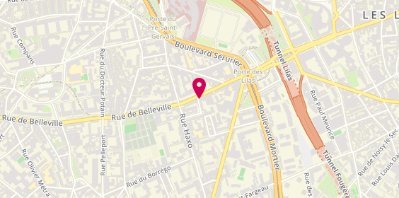 Plan de Agence RINALDI, 292 Bis Rue de Belleville, 75020 Paris