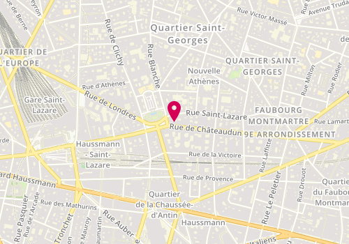 Plan de GTF Locations, 58 Rue de Châteaudun, 75009 Paris
