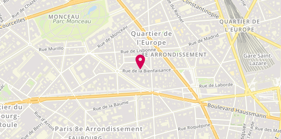 Plan de Hibana, 44 Rue de la Bienfaisance, 75008 Paris
