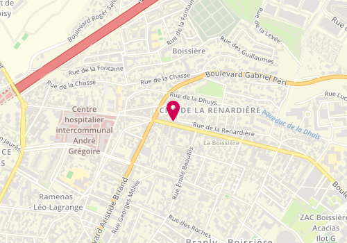 Plan de L'Adresse, 125 Bis Boulevard de la Boissière, 93100 Montreuil