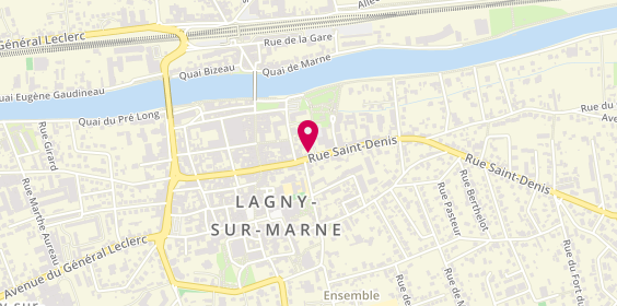Plan de Agence de la Poste, 114 Rue Saint-Denis, 77400 Lagny-sur-Marne