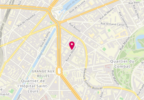 Plan de Hampton Immobilier, 33 Rue de Meaux, 75019 Paris