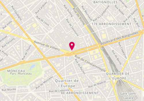 Plan de Junot Monceau 17e, 2 avenue de Villiers, 75017 Paris