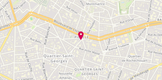 Plan de 77 Rue Pigalle, 77 Rue Jean Baptiste Pigalle, 75009 Paris