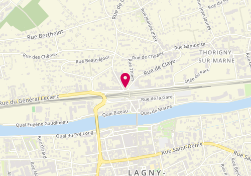 Plan de L'Adresse Thori'lagny, 1 Rue de Claye, 77400 Thorigny-sur-Marne