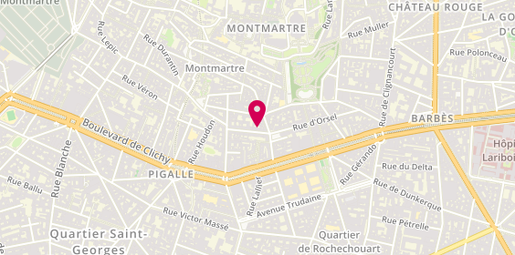 Plan de Century 21 Les Abbesses, 52 Rue d'Orsel, 75018 Paris