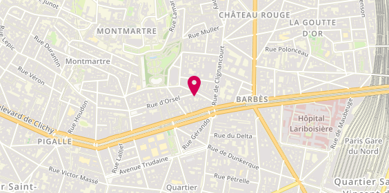 Plan de DUMOND Claude, 13 Rue d'Orsel, 75018 Paris