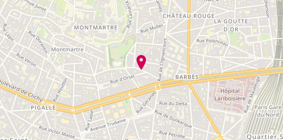 Plan de SAMY Santamarina - Conseiller Immobilier IAD - Estimation Immobilière Paris 18 9, Rue Livingstone, 75018 Paris