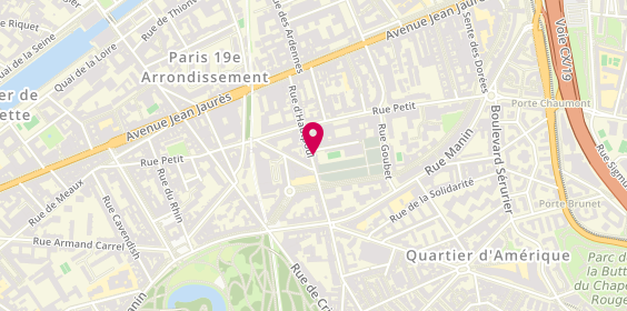 Plan de Sycogest Immobilier, 52 Rue d'Hautpoul, 75019 Paris