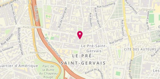 Plan de A.C.G.P Agence Conseil Gestion Patrimoine, 62 Rue André Joineau, 93310 Le Pré-Saint-Gervais