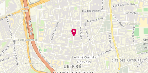 Plan de Ariane Immobilier, 25 Rue André Joineau, 93310 Le Pré-Saint-Gervais