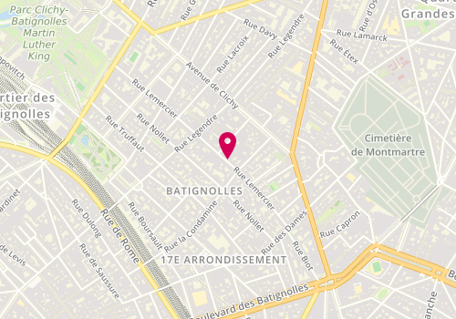 Plan de Majestic Immobilier et Patrimoine, 46 Rue Lemercier, 75017 Paris