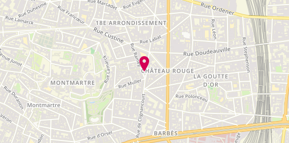 Plan de 18e Avenue - Village Ramey, 2 Rue Ramey, 75018 Paris