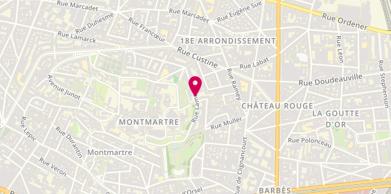 Plan de Delphine Herail Immobilier, 18 Rue Lamarck, 75018 Paris