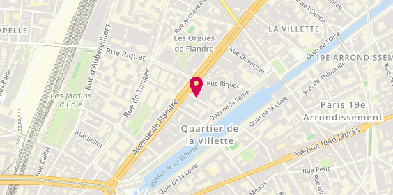 Plan de JMR Immobiler, 14 Rue Rouen, 75019 Paris