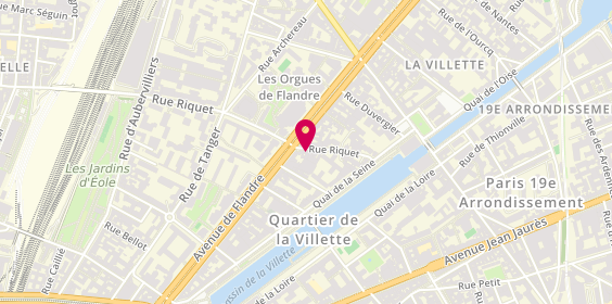 Plan de Ecb Immobilier, 17 Rue Riquet, 75019 Paris