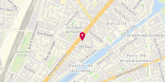 Plan de Stéphane Plaza Immobilier, 70 avenue de Flandre, 75019 Paris