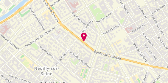 Plan de Patrice Lalonde Immobilier Conseil, 124 Bineau, 92200 Neuilly-sur-Seine