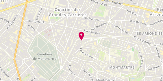 Plan de CENTURY 21 Prestige Montmartre, 56 Rue Caulaincourt, 75018 Paris