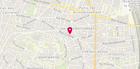Plan de David Immobilier Custine-Ramey, 48 Rue Custine, 75018 Paris