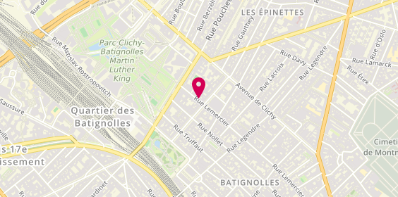 Plan de IN Paris, 100 Rue Lemercier, 75017 Paris
