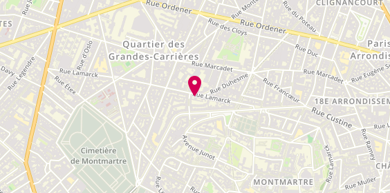 Plan de Latitude, 81 Rue Lamarck, 75018 Paris