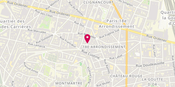 Plan de Groupe Sth, 10 Rue Hermel, 75018 Paris