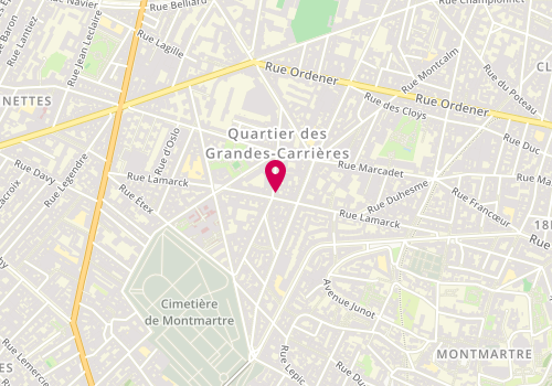 Plan de TAMOKWE Catherine, 28 Rue Eugene Carriere, 75018 Paris