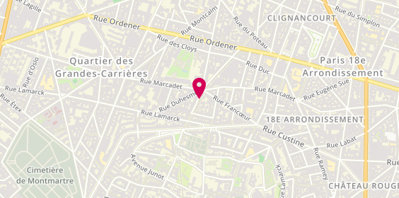 Plan de Mg Aparte, 16 Rue de la Font du But, 75018 Paris