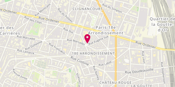 Plan de Connexion Immobilier Mairie du 18, 2 Rue Ferdinand Flocon, 75018 Paris